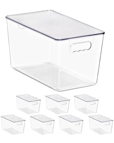 Sorbus 8-pack Xl Stackable Storage Containers In Transparent