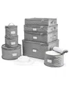 Sorbus 8pc China Storage Containers In Gray