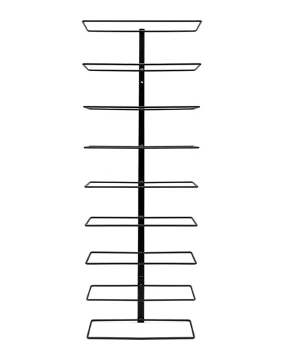Sorbus 9 Bottle Wall Mount Wine Rack In Black