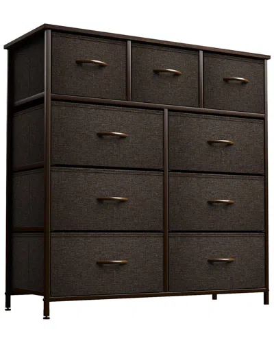 Sorbus 9-drawer Chest Dresser In Brown