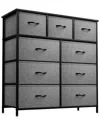 Sorbus 9-drawer Chest Dresser In Gray