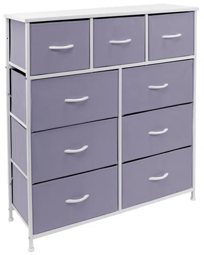 Sorbus 9-drawer Chest Dresser In Purple
