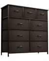 Sorbus 9-drawer Chest Dresser In Black