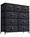 Sorbus 9-drawer Chest Dresser In Black
