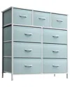 Sorbus 9-drawer Chest Dresser In Blue