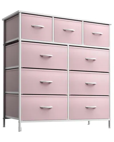 Sorbus 9-drawer Chest Dresser In Pink