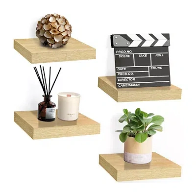 Sorbus 9" Square 4-shelf Shelf With Baskets In Neutral