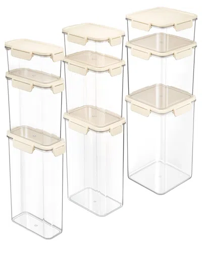 Sorbus 9-pack Variety Stackable Food Storage Containers In Neutral