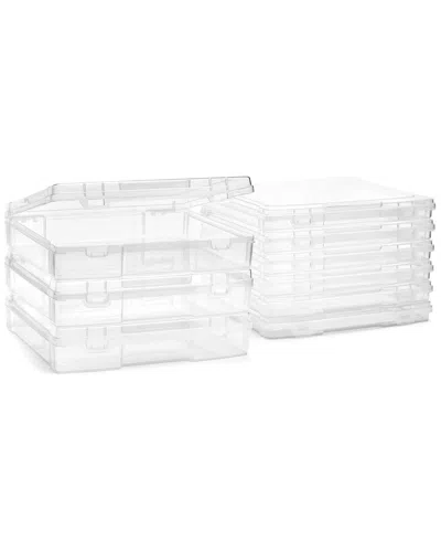 Sorbus 9pc Thin & Thick File Storage Case Set In Clear