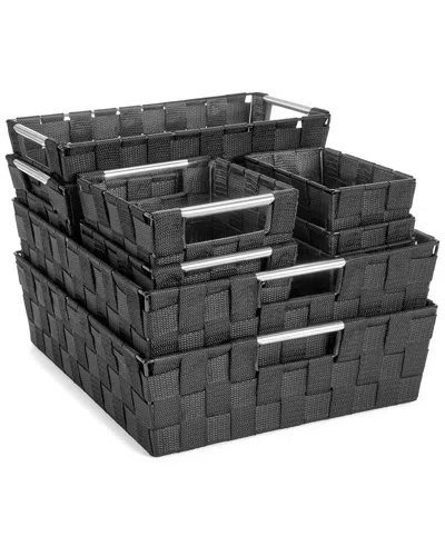 SORBUS SORBUS 9PC VARIETY SIZE HAND-WOVEN STORAGE BASKETS