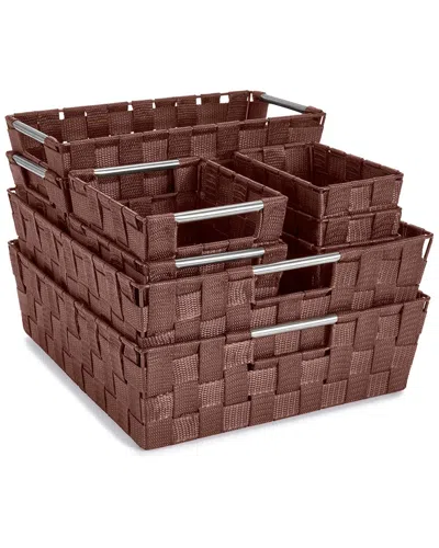 SORBUS SORBUS 9PC VARIETY SIZE HAND-WOVEN STORAGE BASKETS