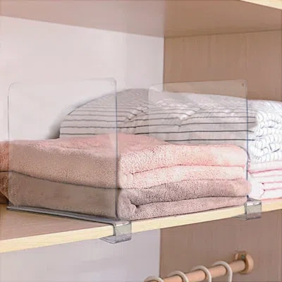 Sorbus Acr-shld  Acrylic Shelf Dividers 6 Pack In Clear