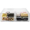 Sorbus Acrylic 4 Drawer Cosmetics Makeup & Jewelry Storage Case X-large Display Set In Clear
