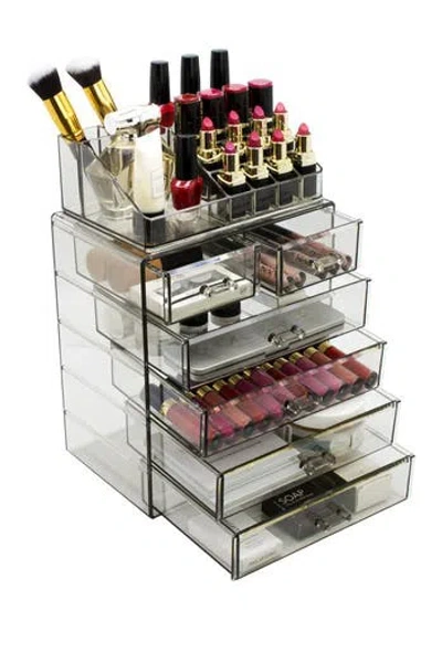 Sorbus Acrylic 6 Drawer & Top Organizer Cosmetics Makeup & Jewelry Storage Case Display Set In Black
