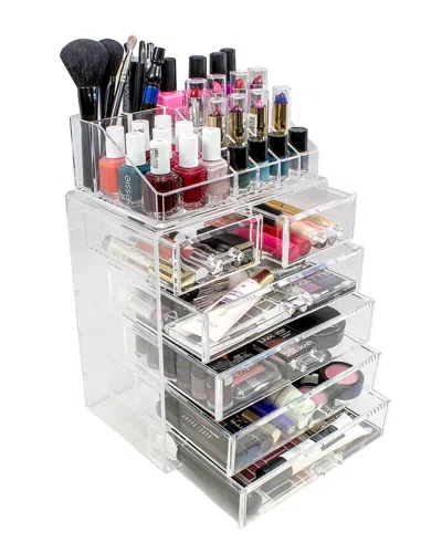 Sorbus Acrylic Cosmetics Makeup And Jewelry Storage Case Display Set