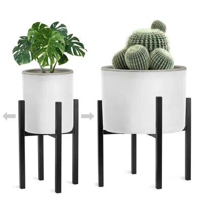 Sorbus Adjustable Plant Stand - Flower Pot Holder, Planter Stand - Plant & Pot Not Included In Brown