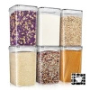 Sorbus Airtight Food Storage Containers With Locking Lids In Transparent
