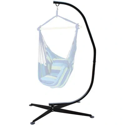 Sorbus Arc Steel Hammock Chair Stand In Black;white