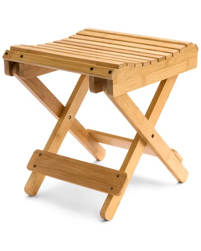 Sorbus Bamboo Folding Stool In Multi