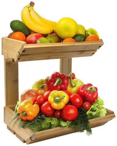 Sorbus Bamboo Fruit Storage Rack In Brown