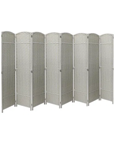 Sorbus Beige Room Divider 8-panel In Gray
