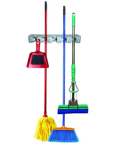 Sorbus Broom And Mop Wall Mounted Organizer In Nocolor
