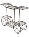 Sorbus 6-flower Pot Display Cart Stand In Bronze