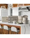 Sorbus China Storage Beige Containers Hard Shell 8pc Stackable Plate Storage  Set