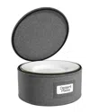 Sorbus China Storage Container Dinnerware Organizer In Grey