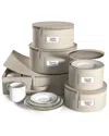 Sorbus China Storage Containers Hard Shell 5pc Stackable Plate Storage Set In Brown