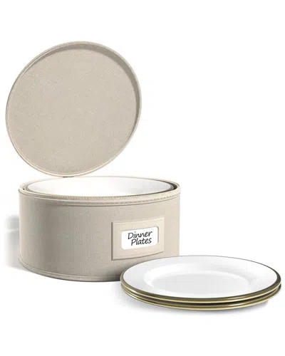Sorbus China Storage Dinnerware Organizer In Beige