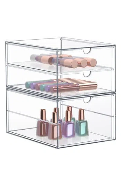 SORBUS SORBUS CLEAR ACRYLIC THREE-DRAWER COSMETICS ORGANIZER