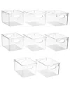 Sorbus 8-pack Large Clear Fridge Organizer Bins