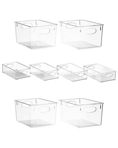 SORBUS SORBUS CLEAR FRIDGE ORGANIZER BINS (SET OF 8)
