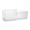 Sorbus Clear Slim Stackable Project Case 12 Pack In Transparent