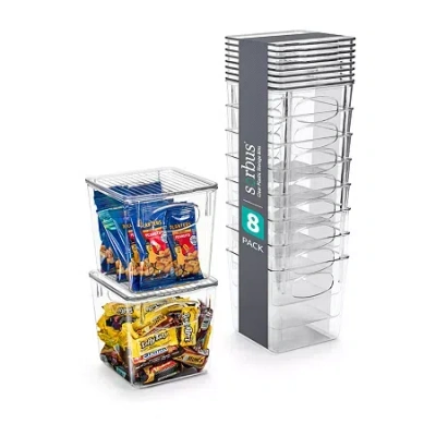 Sorbus Clear Small Plastic Bins 16-pc. Storage Bin In Transparent