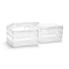 Sorbus Clear Thick Stackable Project Case 6 Pack In Clear