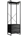 Sorbus Clothing Rack With Drawers In Black