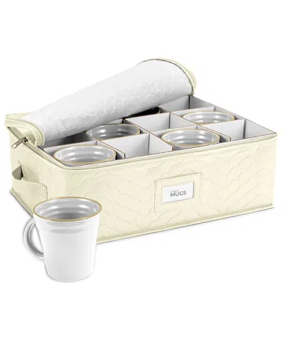 Sorbus Coffee Mug & Glass Organizer In Beige