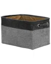 Sorbus Collapsible Fabric Basket With Handles In Gray
