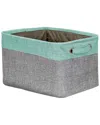 Sorbus Collapsible Fabric Basket With Handles In Gray