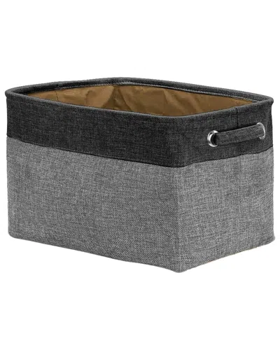 Sorbus Collapsible Fabric Basket With Handles In Black
