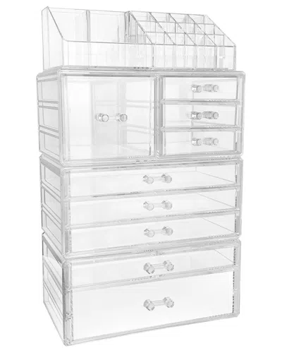 Sorbus Cosmetic Makeup And Jewelry Storage Case Display In Transparent