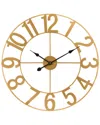 Sorbus Decorative 16in Numeral Wall Clock In Gold
