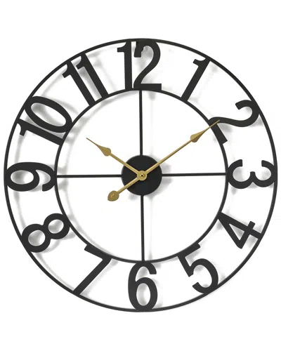 Sorbus Decorative 16in Numeral Wall Clock In Black