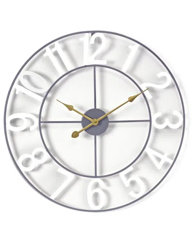 Sorbus Decorative 16in Numeral Wall Clock In Gray