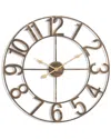 Sorbus Decorative 24in Numeral Wall Clock In Gold