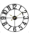 Sorbus Decorative 24in Numeral Wall Clock In Black