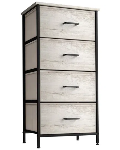Sorbus Home Dresser With 4 Faux Wood Drawers In Grey