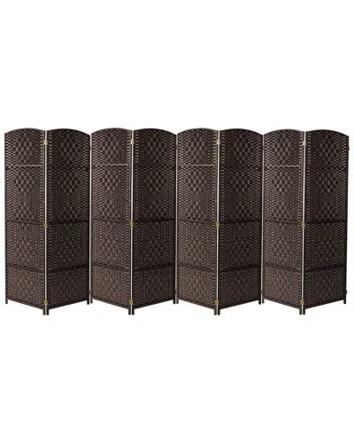 Sorbus Espresso 8-panel Diamond Weave Fiber Room Divider